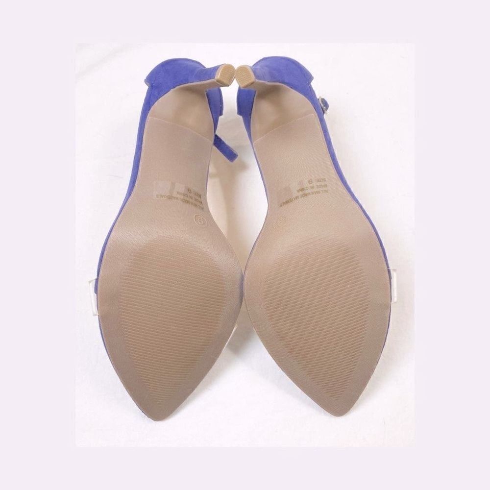 NWOT Wild Diva Purple Ankle Strap Stiletto Heels 9 - Picture 4 of 4